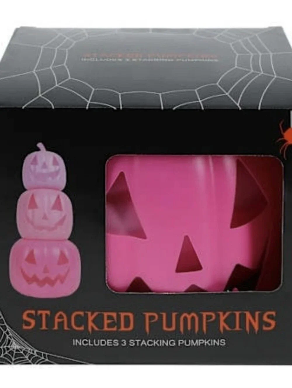 New Stacked Pink Ombre Pumpkin Halloween Decor